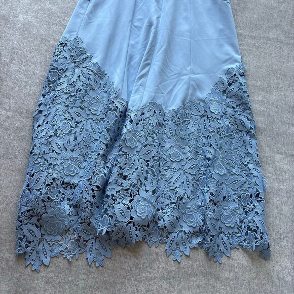 $1,900 NWT Lela Rose Embroidered Appliqué Crepe Evening Gown Dress - Picture 7 of 8